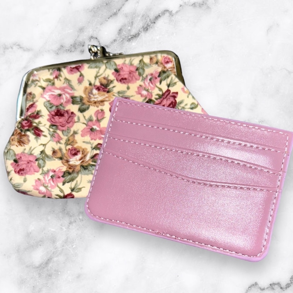 Floral Coin Purse and Card Holder
